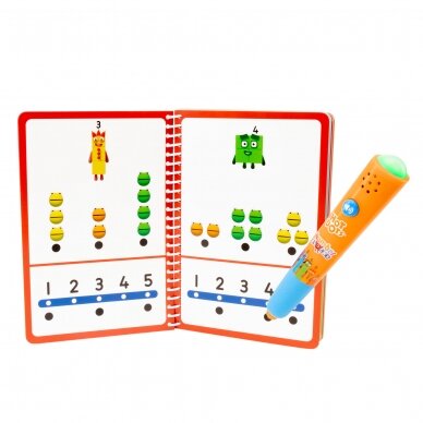 Hot Dots® Numberblocks® 1-10 užduočių knygelė su interaktyviu rašikliu 2